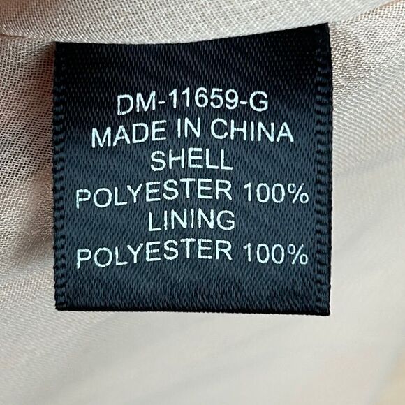 Ark & Co. Peach Pink Beaded Sleeveless Pleated Cocktail Dress Boho Flapper Sz M - Picture 14 of 15